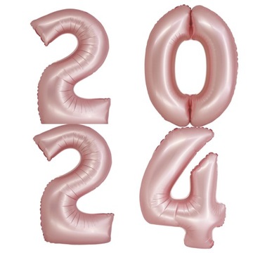 Sylwester 2023/2024 Balony Jasno Różowe 76cm 4szt