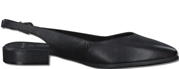 Черные балетки на открытой пятке Marco Tozzi r40