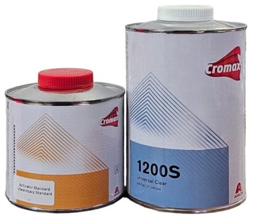 Lakier bezbarwny CROMAX 1200S 1L + utw. STANDARD