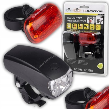 LAMPKA ROWEROWA Z POJEMNYM AKUMULATOREM WODOODPORNA + TYLNA LAMPKA LED