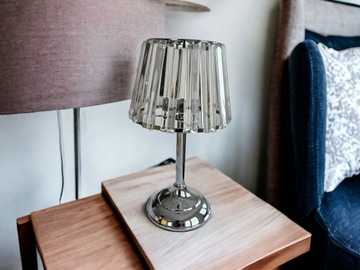 LAMPION Лампа Glamour для чайных свечей с хрустальным абажуром 30 см.