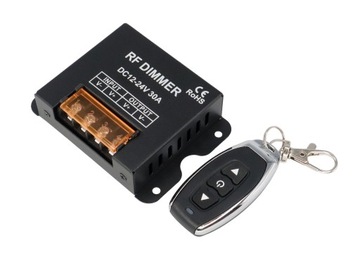 STEROWNIK ŚCIEMNIACZ LED RF RADIOWY PILOT TAŚMA LED 30A 360W PROFESJONALNY