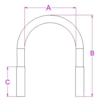 зажим / зажим M10 x 61 мм x 115 мм 2 дюйма