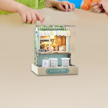 Zestawy miniaturowych domów DIY Mini domek dla lalek Craft z zestawem mebli Deser
