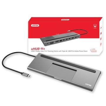 Stacja dokująca Unitek Podstawka 11w1 USB TypC 85W PD HDMI DP VGA RJ45 SD