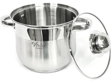 Garnek tradycyjny Violet 2,2 l srebrny