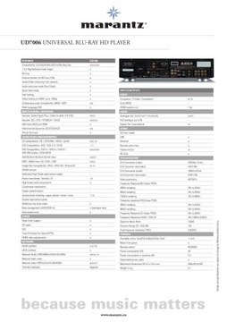 MARANTZ UD7006 — проигрыватель Blu-ray 3D/DVD/CD/SACD