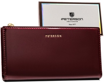 Elegancki, duży portfel damski ze skóry ekologicznej Peterson RFID