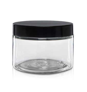 Pudełko plastikowe PET 150ml z nakrętką czarną PP