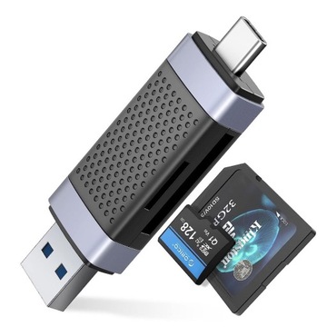 Czytnik kart SD Micro PenDrive USB-C USB 2.0 OTG