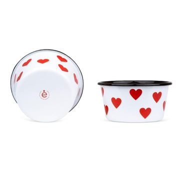 Miska emaliowana 900 ml Emalco Enamelware, prezent na Walentynki | Love