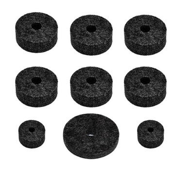 Nakrętki skrzydełkowe podkładki filcowej do mocowania talerza, akcesoria zamienne, czarne