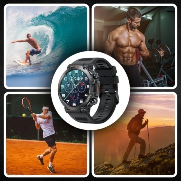 Мужские часы SMARTWATCH с каллибратором PULSE TALKING POLISH MENU SpO2 ECG