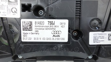 AUDI Q2 81A 2016- PŘÍSTROJOVÁ DESKA BUDÍKY 81A920750J
