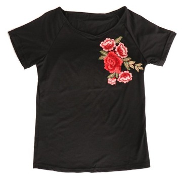 Damska koszula z haftem Koszula z haftem L, czarna