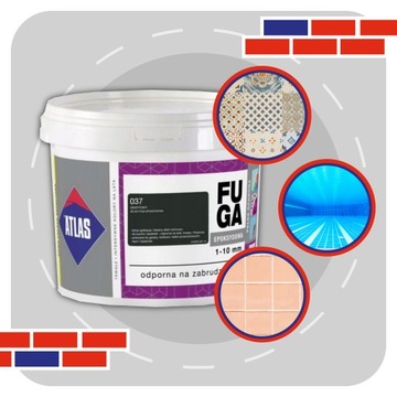 ATLAS ЭПОКСИДНАЯ ЗАТИРКА 2кг - 037 ГРАФИТ