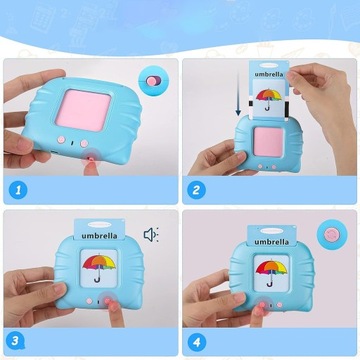 Сенсорная игрушка для детей, обучающая машина с карточками на 384 слова