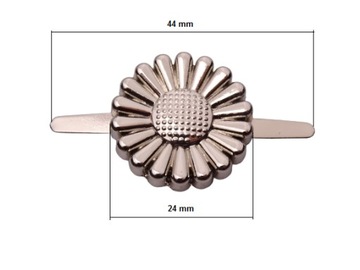 Серебряное декоративное украшение для обуви и сумок.