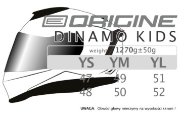 Шлем ORIGINE DINAMO KIDS FIGHTER матовый флуо-желтый черный YS