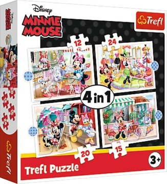 Trefl Puzzle 4w1 Minnie z przyjaciółmi