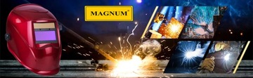 СВАРОЧНЫЙ ШЛЕМ С АВТОЗАТЕМНЕНИЕМ КРАСНАЯ АВТОМАТИЧЕСКАЯ МАСКА MAGNUM