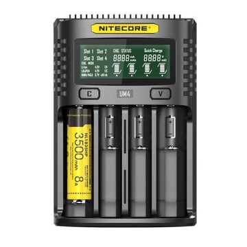 Зарядное устройство Nitecore UM4 Micro-USB 4xAA, AAA, 18650, 21700, CR123