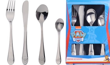 НАБОР ДЕТСКИХ СТОЛОВЫХ ПРИБОРОВ PAW PATROL 4X