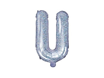 BALON FOLIOWY LITERA U HOLOGRAFICZNY 35 CM