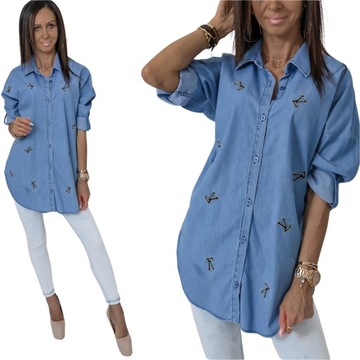 CASUALOWA JEANSOWA KOSZULA OVERSIZE EMMELINE! WZ.12 S