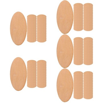 WOODSY DECOR OWALNE CHIPSY MATERIAŁY DO MAJSTERKOWICZU 250 SZT