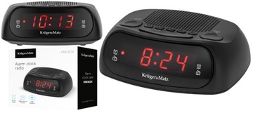 RADIOBUDZIK PAMIĘC STACJI PODWÓJNY BUDZIK DRZEMKA TIMER KRUGER&MATZ