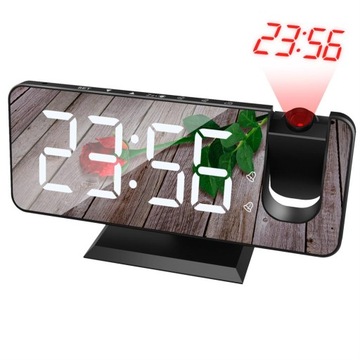 7.4 Cal Led projektor cyfrowy zegar z funkcją drze