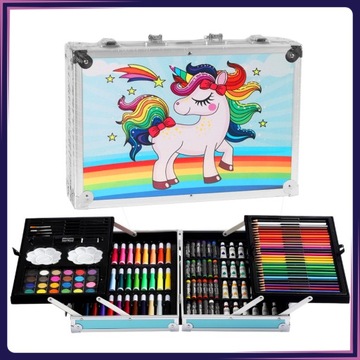 ТВОРЧЕСКИЙ ХУДОЖЕСТВЕННЫЙ НАБОР ДЛЯ РАСКРАСКИ ДЛЯ РЕБЕНКА, ЧЕМОДАН