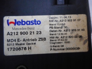 MERCEDES W212 MOTOREK STŘEŠNÍHO OKNA A2129002123