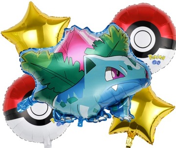 Balony foliowe BULBASAUR POKEMON POKEBAL URODZINY