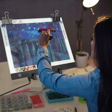TABLET GRAFICZNY XL DESKA KREŚLARSKA DO RYSOWANIA LED A3 + 3 GRATISY