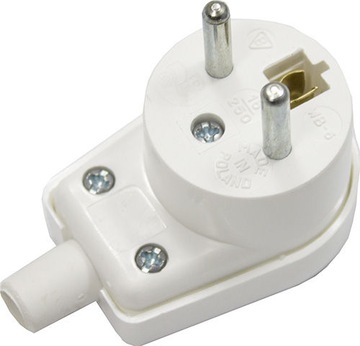 УГЛОВАЯ ВИЛКА С ЗАЗЕМЛЕНИЕМ 16А 250В