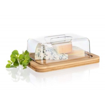 МАСЛЕНКА, бамбуковый контейнер для масла и крышка.