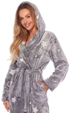 ДЛИННЫЙ ТЕПЛЫЙ ЦВЕТОЧНЫЙ ЖЕНСКИЙ КОМНАТНЫЙ ХАЛАТ S