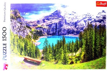 TREFL 1500 EL. JEZIORO OESCHINEN, ALPY [PUZZLE]