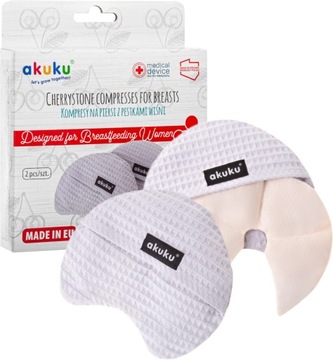 AKUKU KOMPRESY NA PIERSI OKŁADY PESTKI WIŚNI 2szt