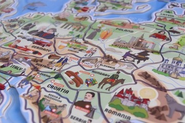 Карта Европы Магнитные картинки-пазлы БОЛЬШИЕ блоки