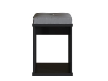 BETA 12 LED косметический туалетный столик + ТАБУРЕТ Черный