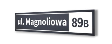 Tabliczka tablica ADRESOWA ANTRACYT Nr domu 12x60
