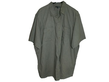 Basic Edition khaki bawełna koszula męska casual plus size 4XL XXXXL