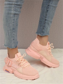 Modne buty sportowe różowe sznurowane adidasy