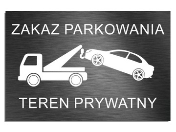 Tabliczka Zakaz parkowania Teren prywatny 20x30cm