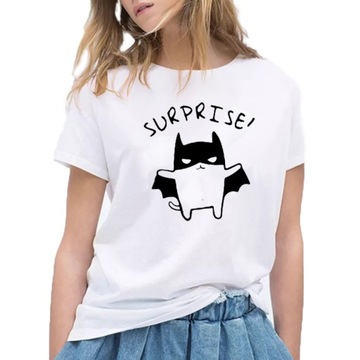 T-SHIRT KOSZULKA DAMSKA Z NADRUKIEM HIT S