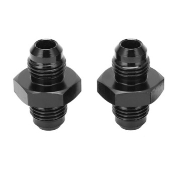 4PCS AN6 TO AN6 MAINS топливный адаптер прямой алюминиевый черный VP