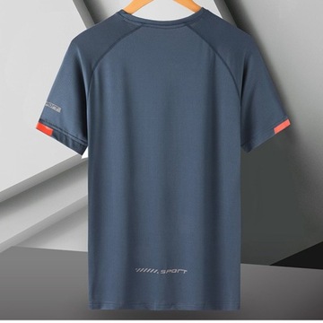 T-shirty męskie Sportowe, luźne koszule z krótkim rękawem, Solid Crewneck, 9XL